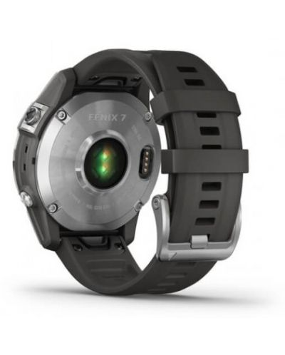 Смарт часовник Garmin - fenix 7, 47mm, 1.3", сребрист/черен - 9
