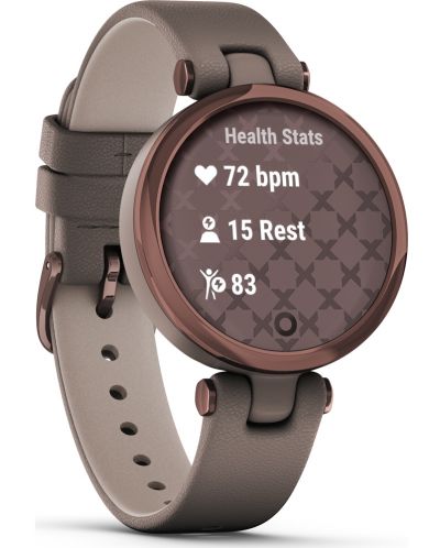 Смарт часовник Garmin - Lily Classic, 34mm, 0.84", бронзов/кафяв - 5