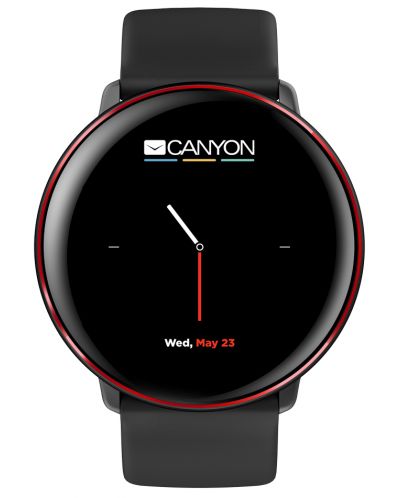 Смарт часовник Canyon - Marzipan, 41mm, 1.22", черен - 1