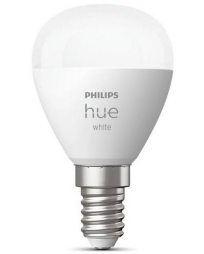 Смарт крушка Philips - HUE White, LED, 5.7W, E14, P45, dimmer - 1