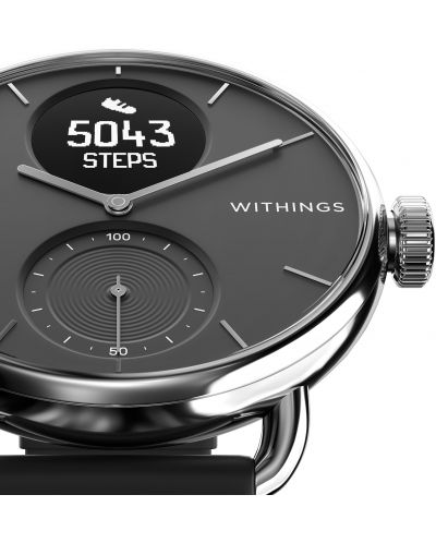 Смарт часовник Withings - Scanwatch, 42mm, черен - 5