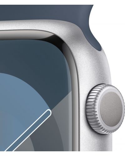 Смарт часовник Apple - Watch S9, 45mm, 1.9'', S/M, Storm Blue Sport - 3