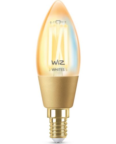 Смарт крушка WiZ - C35, 25W, E14, RGB, кафява - 1