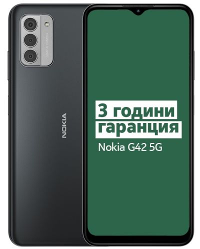 Смартфон Nokia - G42, 6.56'', 6GB/128GB, сив - 1