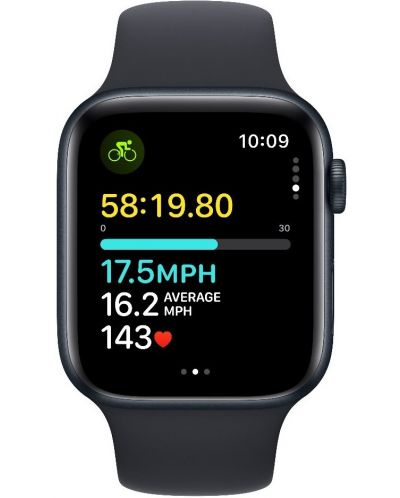 Смарт часовник Apple - Watch SE2 v2, 44mm, S/M, Midnight Sport - 3