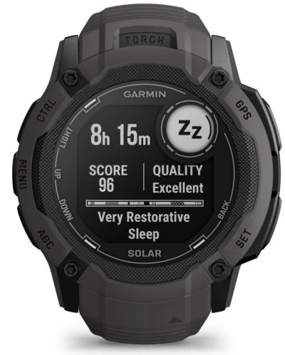 Смарт часовник Garmin - Instinct 2X Solar, 50mm, 1.1'', черен - 3