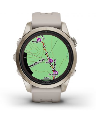 Смарт часовник Garmin - fēnix 7S Pro Sapphire Solar, 42mm, 1.2'', златист - 3