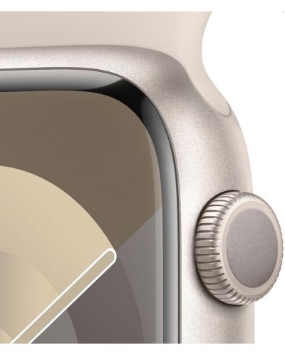 Смарт часовник Apple - Watch S9, 45mm, 1.9'', S/M, Starlight Sport - 3