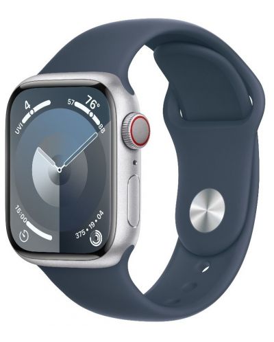 Смарт часовник Apple - Watch S9, Cellular, 41mm, Aluminum, S/M, Storm Blue - 1