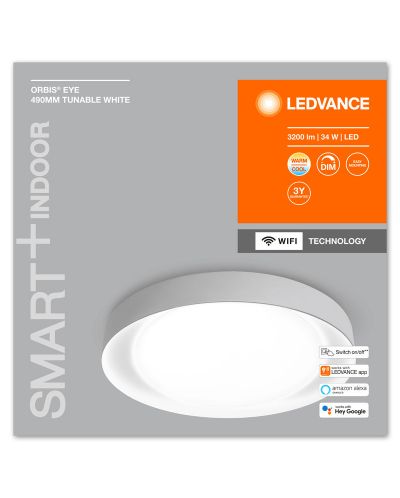 Смарт плафон Ledvance - SMART+, Eye 490, dimmer, сив - 2