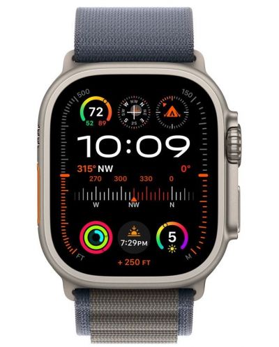 Смарт часовник Apple - Watch Ultra 2 Cell, 49mm, 1.92", L, Blue Alpine - 1