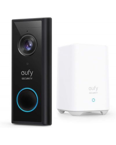 Смарт видео звънец Eufy - Smart, бял/черен - 1