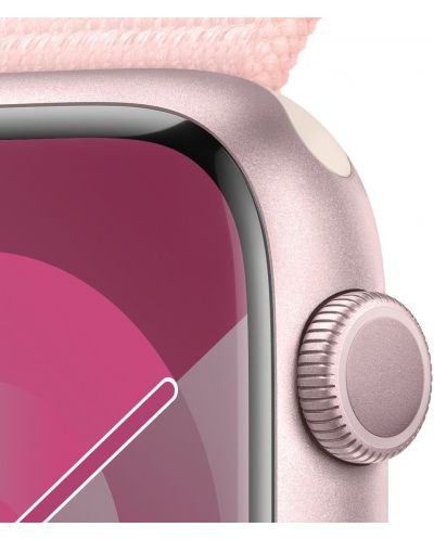 Смарт часовник Apple - Watch S9, 45mm, 1.9'', Light Pink Sport Loop - 3