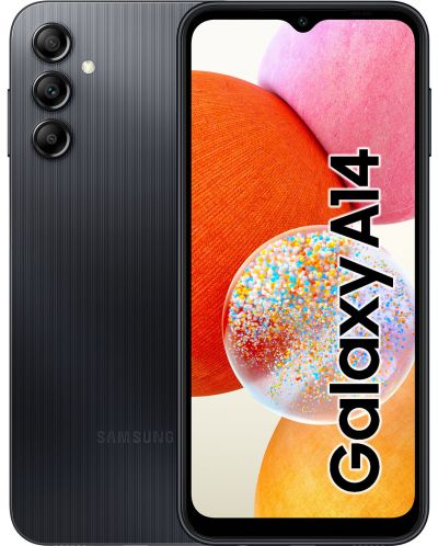 Смартфон Samsung - Galaxy A14, 6.6'', 4GB/64GB, черен - 1