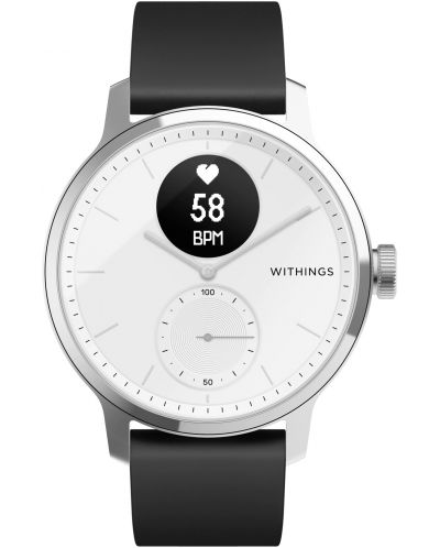Смарт часовник Withings - Scanwatch, 42mm, сребрист/черен - 1