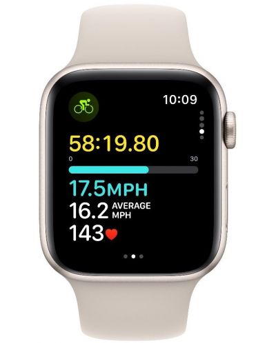 Смарт часовник Apple - Watch SE2 v2 Cellular, 44mm, S/M, Starlight Sport - 3