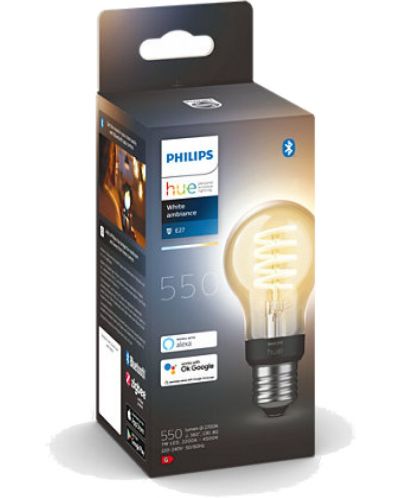 Смарт крушка Philips - Hue, 7W, E27, A60, dimmer - 1