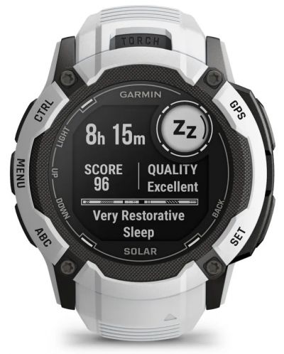 Смарт часовник Garmin - Instinct 2X Solar, 50mm, 1.1'', бял - 3