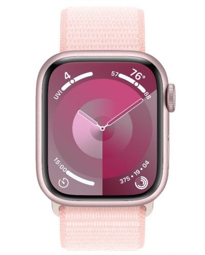 Смарт часовник Apple - Watch S9, Cellular, 45mm, Light Pink Sport Loop - 2