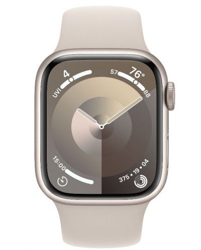 Смарт часовник Apple - Watch S9, Cellular, 45mm, Aluminum, M/L, Starlight - 2