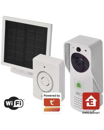 Смарт видеозвънец Emos - GoSmart, IP-09D/H4030, Solar panel, Wi-Fi, бял - 8