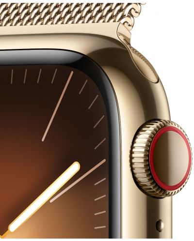 Смарт часовник Apple - Watch S9, GPS + Cellular, 45mm, Gold Milanese Loop - 3