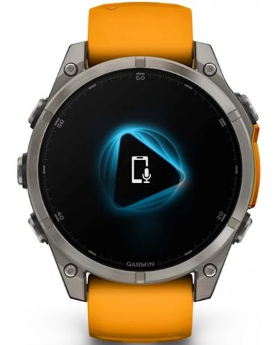 Смарт часовник Garmin - fēnix 8 Sapphire, 47 mm, 1.4'', Orange/Graphite - 3