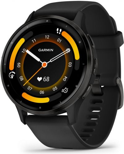 Смарт часовник Garmin - Venu 3, 45 mm, 1.4'', Slate Black/Silicone - 1