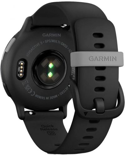 Смарт часовник Garmin - vivoactive 5, 42 mm, 1.2'', Slate Black/Silicone - 3