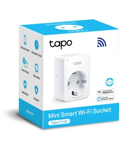 Смарт контакти TP-Link - Tapo P100, 4 броя, бели - 4