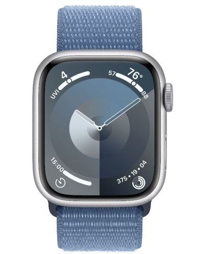Смарт часовник Apple - Watch S9, 41mm, 1.69'', Winter Blue Sport Loop - 1