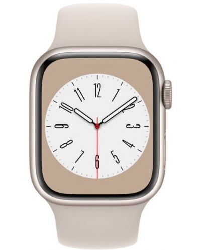 Смарт часовник Apple - Watch S8, Cellular, 45mm, Starlight - 2
