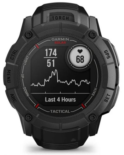 Смарт часовник Garmin - Instinct 2X Solar Tactical, 50mm, 1.1'', черен - 2