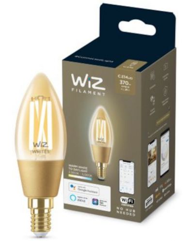 Смарт крушка WiZ - LED, 4.9W, E35 E14, бежова - 2