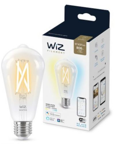 Смарт крушка WiZ - LED, 6.7W, 64, E27, бяла - 2