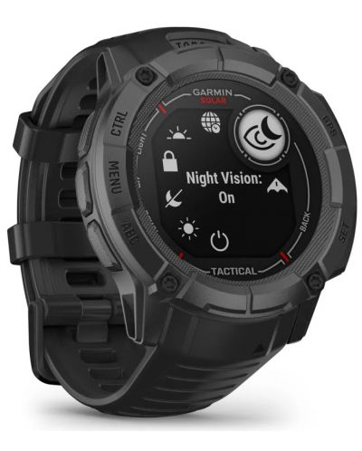 Смарт часовник Garmin - Instinct 2X Solar Tactical, 50mm, 1.1'', черен - 5
