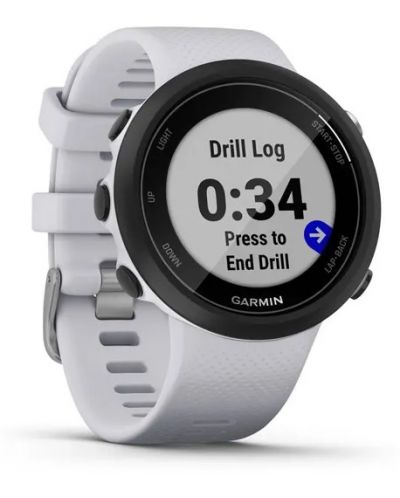 Смарт часовник Garmin - Swim 2, 42mm, бял/черен - 3