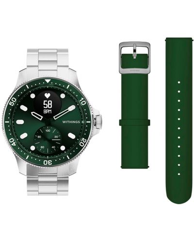 Смарт часовник Withings - Scanwatch Horizon SE, 43mm, зелен - 4
