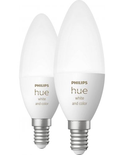 Смарт крушки Philips - Hue WCA, 5.3W, E14, 2 броя, dimmer - 2