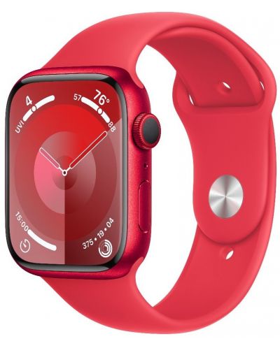 Смарт часовник Apple - Watch S9, 45mm, 1.9'', S/M, Product Red Sport - 2