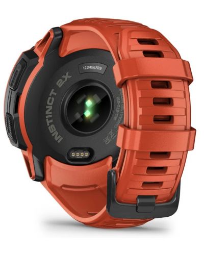 Смарт часовник Garmin - Instinct 2X Solar, 50mm, 1.1'', червен - 8