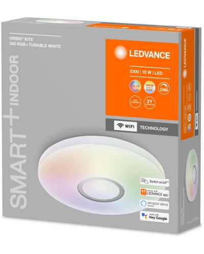 Смарт плафон Ledvance - SMART+, Kite 340, dimmer, бял - 2