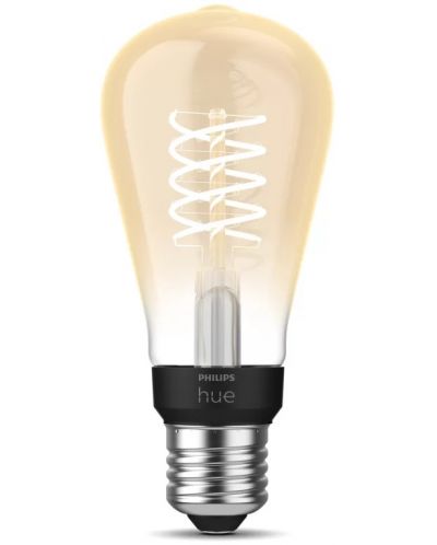 Смарт крушка Philips - Hue Filament, 7W, E27, ST64, dimmer - 2
