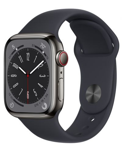 Смарт часовник Apple - Watch S8, Cellular, 45mm, Graphite/Midnight - 2