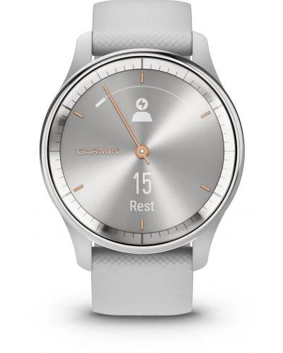 Смарт часовник Garmin - vivomove Trend, 40mm, 1.01'', Mist Grey Silicone - 2