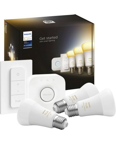 Смарт крушки Philips - HUE Get Started, 8W, E27, A60, 3 бpоя, dimmer - 3