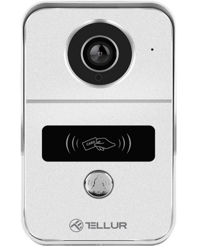 Смарт звънец с камера Tellur - Smart WiFi Video DoorBell, 1080p, сив - 1