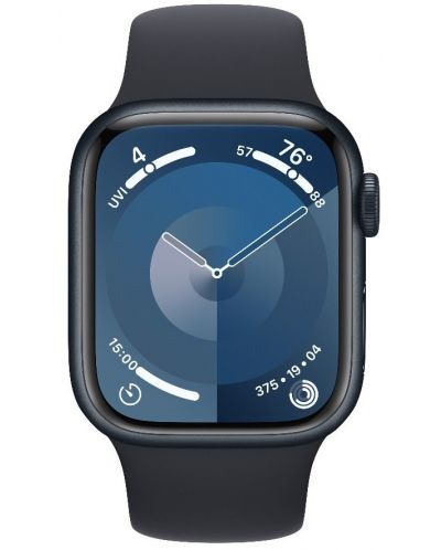 Смарт часовник Apple -Watch S9, Cellular, 41mm, Aluminum, S/M, Midnight - 2