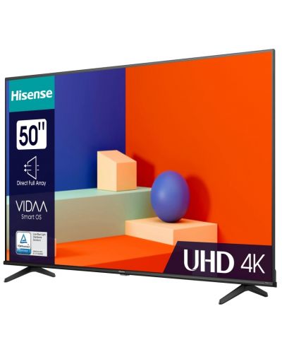 Смарт телевизор Hisense - 50A6K, 50'', DLED, UHD, черен - 3