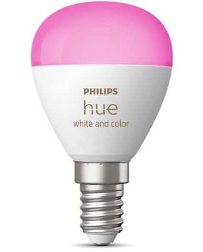 Смарт крушка Philips - Hue Ambiance Luster, 5.1W, E14, P45, RGB, dimmer - 2
